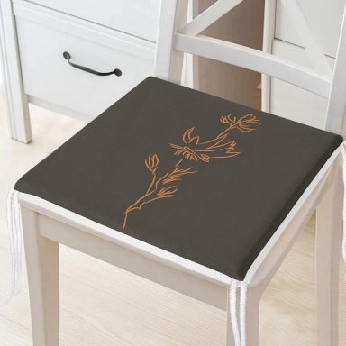 Minimalist Özel Tasarımlı Dijital Baskılı Fermuarlı Sandalye Minderi