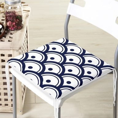 Realhomes Geometrik Desenli Fermuarlı Sandalye Minderi