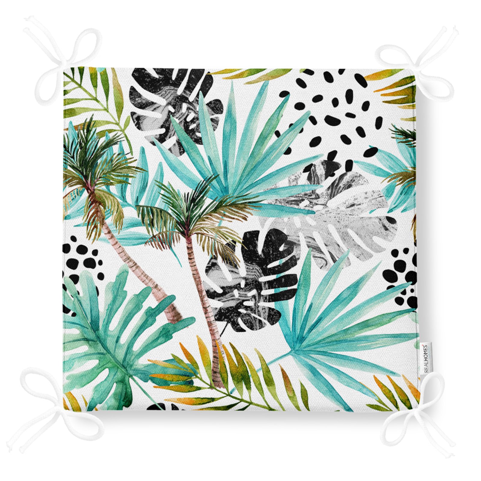 Frm-2477-Siyah-Puanli-Mavi-Palmiye-Modern-Dijital-Baskili-Fermuarli-Sandalye-Minderi-Gorsel-4