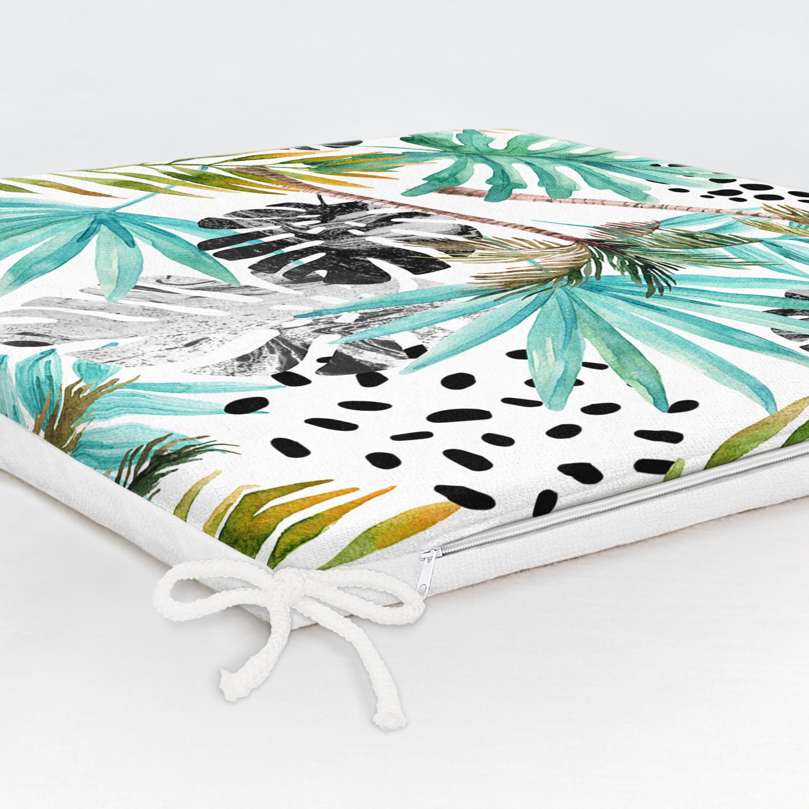 Frm-2477-Siyah-Puanli-Mavi-Palmiye-Modern-Dijital-Baskili-Fermuarli-Sandalye-Minderi-Gorsel-5