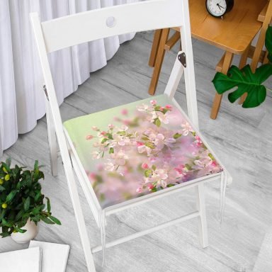 Sardunya Çizimli Modern Fermuarlı Sandalye Minderi