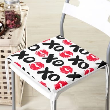 XO Özel Tasarımlı Dijital Baskılı Modern Fermuarlı Sandalye Minderi