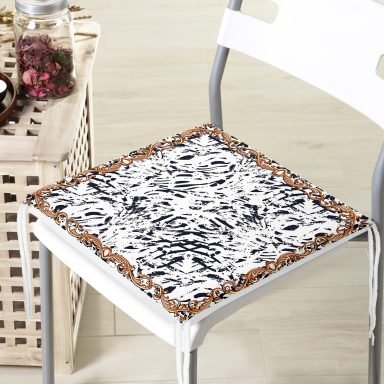 Realhomes Zebra Motifli Özel Tasarım Dijital Baskılı Modern Yastık Fermuarlı Sandalye Minderi