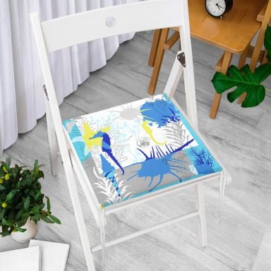 Realhomes Summer Özel Seri Dijital Baskılı Modern Yastık Fermuarlı Sandalye Minderi