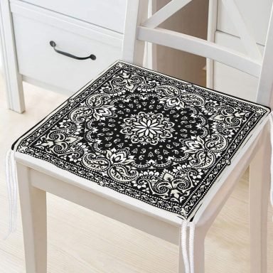 Realhomes Damask motifli Modern Yastık Fermuarlı Sandalye Minderi