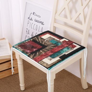 Modern Sanat Tasarımlı Dijital Baskılı Yastık Fermuarlı Sandalye Minderi