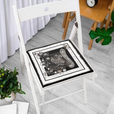 Modern Sanat Tasarımlı Dijital Baskılı Yastık Fermuarlı Sandalye Minderi