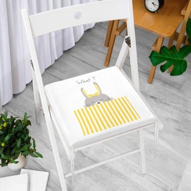 I Love Animals Tasarımlı Bebek Odası Fermuarlı Sandalye Minderi
