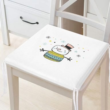 Gri Zeminde Atkılı Tavşan Motifli Bebek Odası Fermuarlı Sandalye Minderi