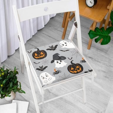 Realhomes Balkabağı ve Casper Dijital Baskılı Modern Sandalye Minderi