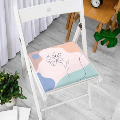 RealHomes Gül Desenli Bohemian Özel Tasarım Dekoratif Fermuarlı Sandalye Minderi