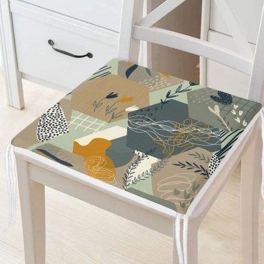 Geometrik Şekilli Bohemian Özel Tasarımlı Modern Fermuarlı Sandalye Minderi