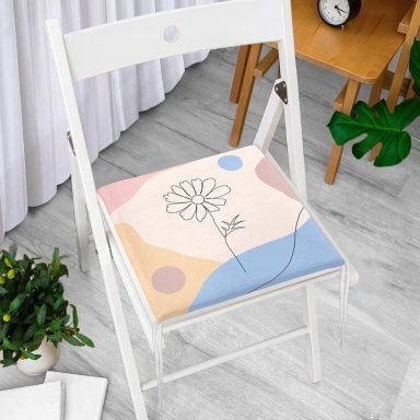 RealHomes Gül Desenli Bohemian Özel Tasarım Dekoratif Fermuarlı Sandalye Minderi