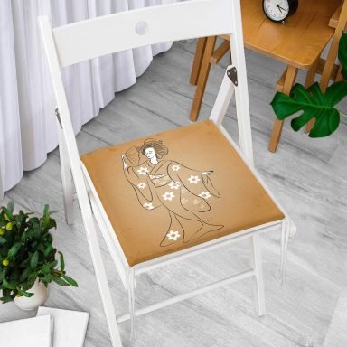 Realhomes Dijital Baskılı Özel Tasarım Dekoratif Modern Fermuarlı Sandalye Minderi