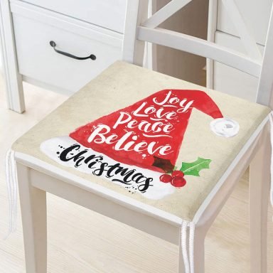 Merry Christmass Dekoratif Kare Sandalye Minderi 40x40cm Fermuarl - f849