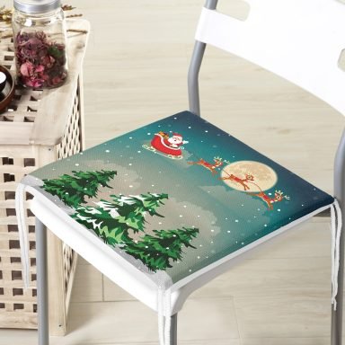 Merry Christmass Dekoratif Kare Sandalye Minderi 40x40cm Fermuarl - f855