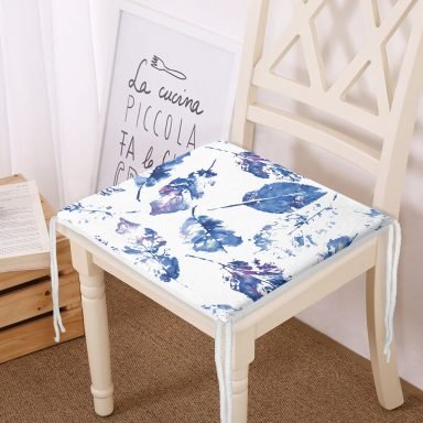 Yaprak Desenli Dekoratif Kare Sandalye Minderi 40x40cm Fermuarlı - f862