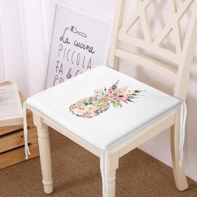Ananas Desen Dekoratif Kare Sandalye Minderi 40x40cm Fermuarlı - f863
