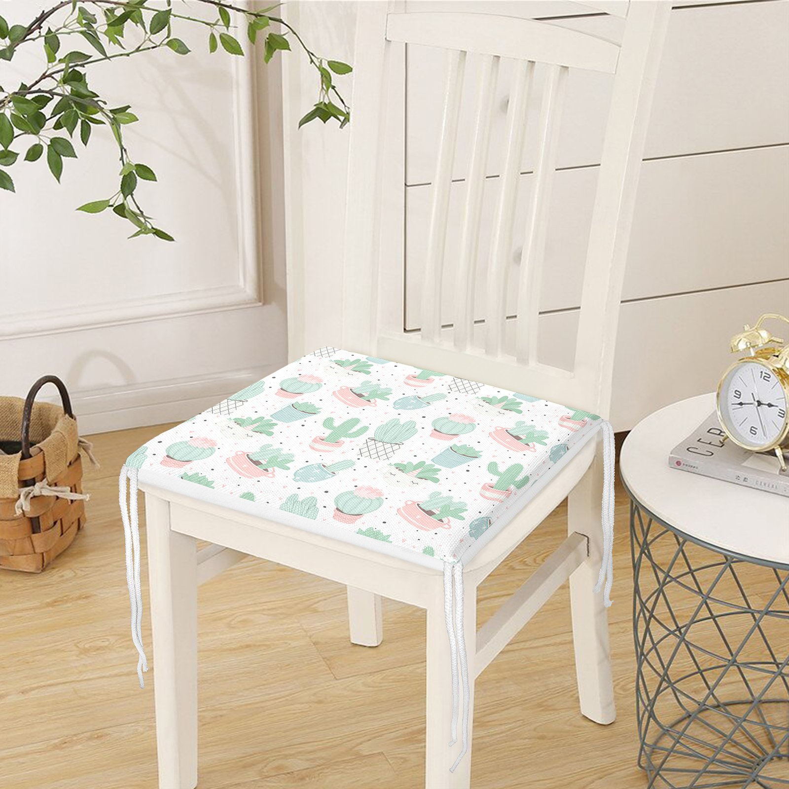 Frm-8869-Beyaz-Zemin-Uzerinde-Renkli-Kaktus-Desenli-Dijital-Baskili-Modern-Fermuarli-Sandalye-Minderi-Gorsel-2