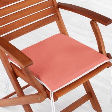 Mercan Renkli Dekoratif Kare Sandalye Minderi 40x40cm Fermuarlı - f962