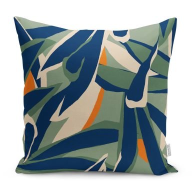 Yeşil Lacivert Renkli Özel Tasarım Yastık Kırlent Kılıfı