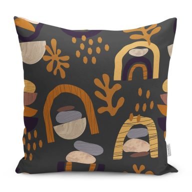 Soyut Motifli Dijital Baskılı Yastık Kırlent Kılıfı