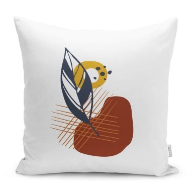 Soyut Detaylı Dijital Baskılı Modern Yastık Kırlent Kılıfı