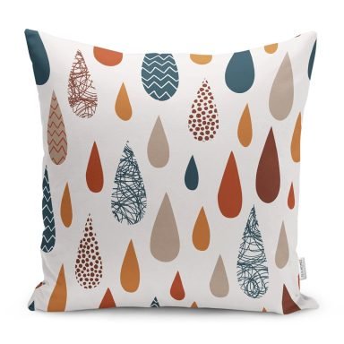 Soft Renkli Damla Desenli Dekoratif Yastık Kırlent Kılıfı