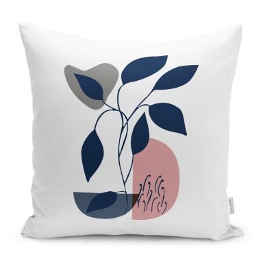 Vazo Temalı Soyut Dijital Baskılı Yastık Kırlent Kılıfı