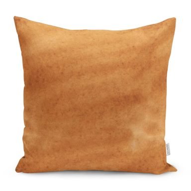 Kahverengi Dalgalı Düz Renkli Dijital Baskılı Modern Yastık Kırlent Kılıfı