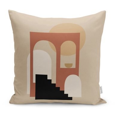 Onedraw Etnik Motifli Dijital Baskılı Yastık Kırlent Kılıfı