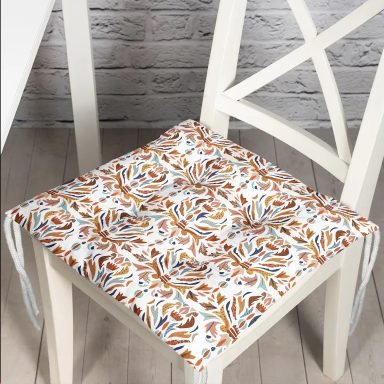 Renkli Etnik Tasarımlı Pofidik Sandalye Minderi