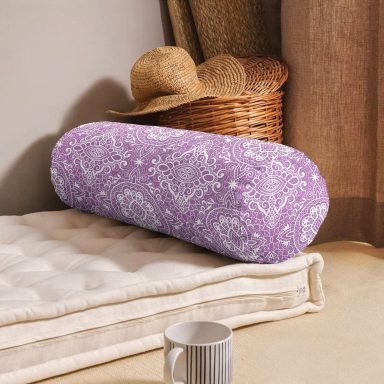 Damask Figürlü Dijital Baskılı Dekoratif İç Dolgulu Yumuşak Silindir Form Yastık Kırlent