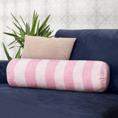 Pembe Renklerin Uyumu Modern Tasarımlı Dekoratif İç Dolgulu Fermuarlı Çok Amaçlı Silindir Yastık Kırlent
