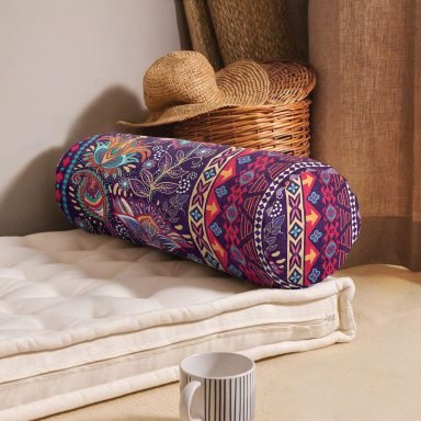 Etnik Motifli Dijital Baskılı Modern İç Dolgulu Fermuarlı Çok Amaçlı Silindir Yastık Kırlent