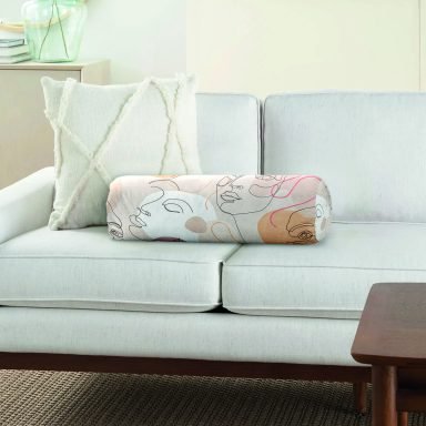 Realhomes Bohemian Özel Tasarım Dekoratif İç Dolgulu Süet Silindir Yastık Kırlent - Bel Yastığı