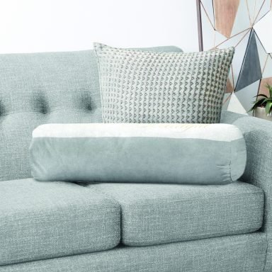 Hello Beautiful Siyah & Beyaz Dijital Baskılı Modern İç Dolgulu - Fermuarlı Süet Silindir Daire Yastık Kırlent