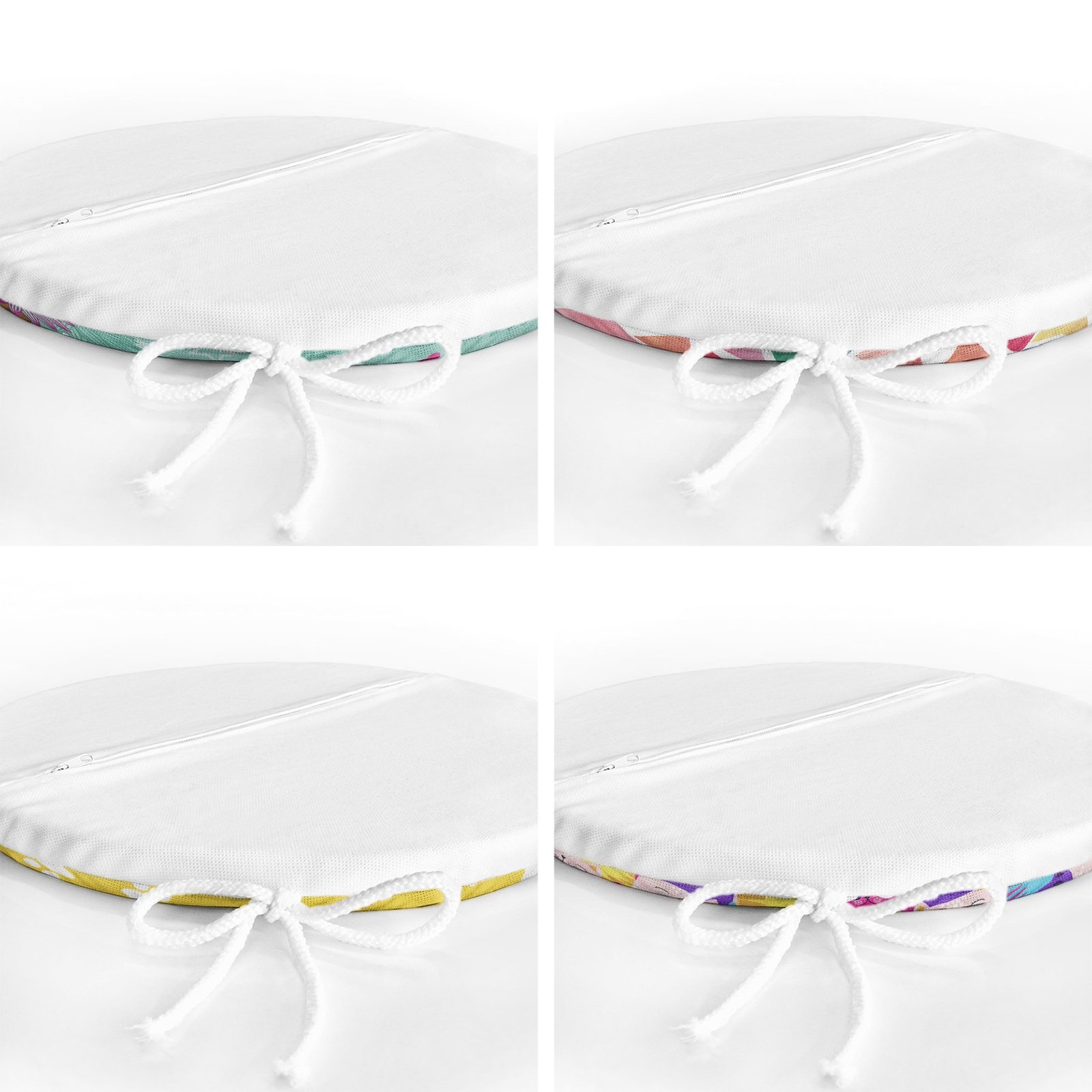 RealHomes Yuvarlak Fermuarlı Sandalye Minderi